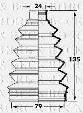 BORG & BECK bcb6034 -  Пыльник, приводной вал